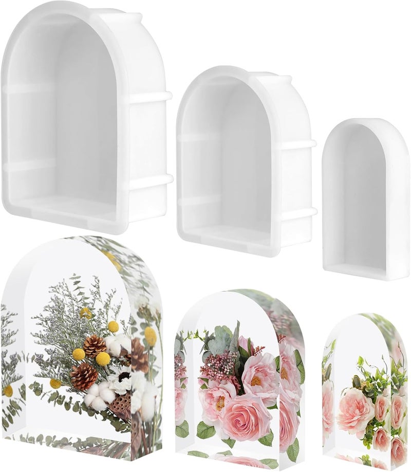 KISREL Large Resin Molds, Arch Silicone Mold for Epoxy Resin, Large Mold for Flower Preservation, Deep Pour Molds for Furniture Decoration, DIY Wedding Bouquets Preservation, Valentine's Day Gifts - Image 1